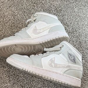 Nike Kids White and Gray Sneakers